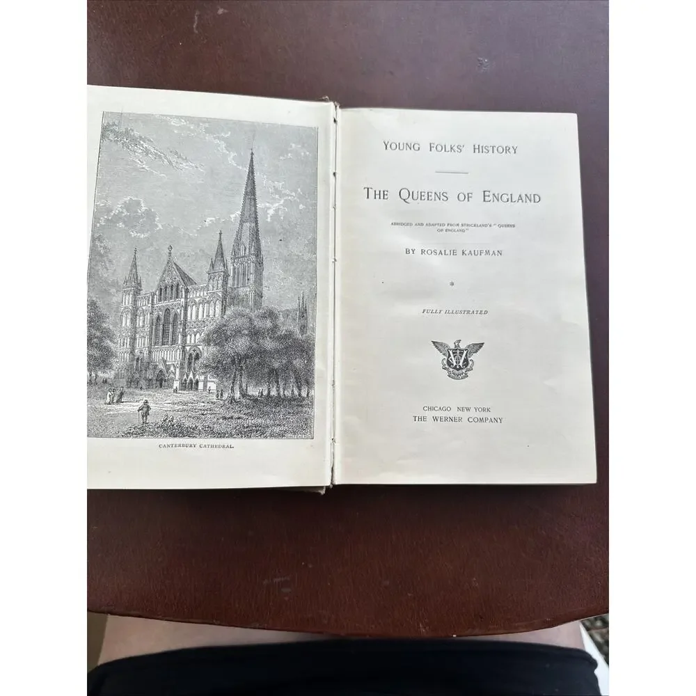 Antique YOUNG FOLKS' HISTORY OF THE QUEENS OF ENGLAND Vol. I Book 1895 Pictures